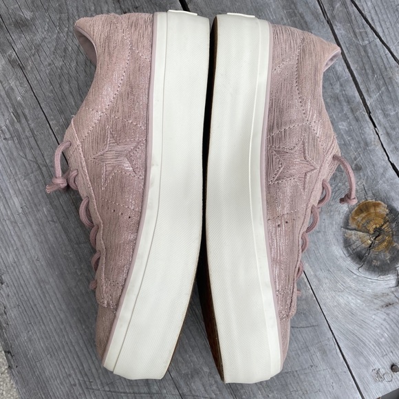 Converse one star pink metallic leather platforms - Picture 7 of 16